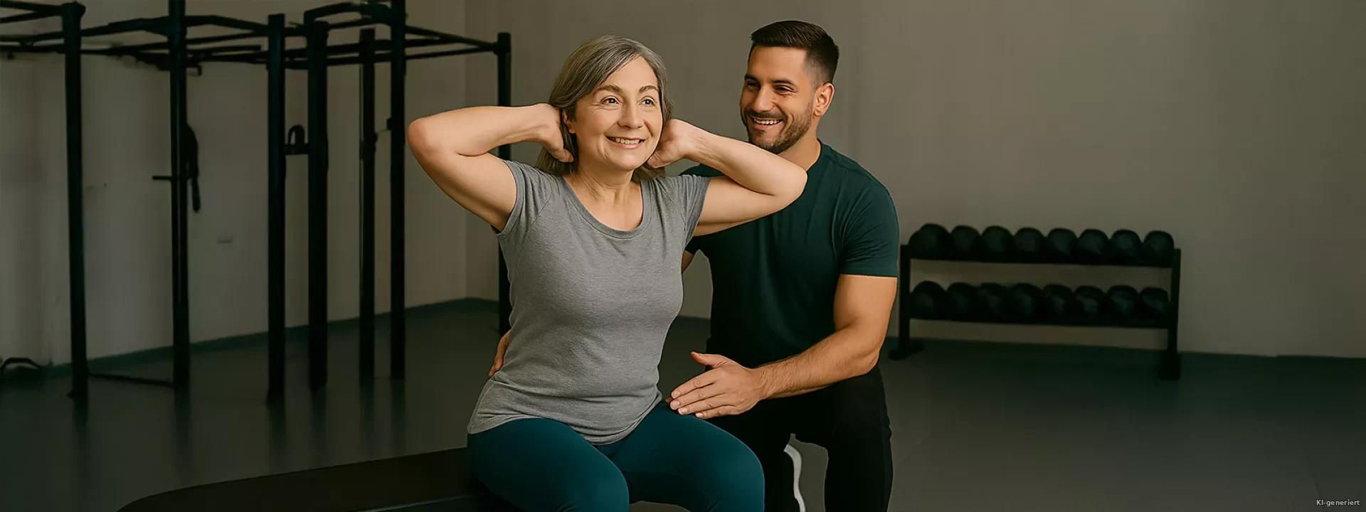 Pilates für eine starke Körpermitte Header Hintergrund